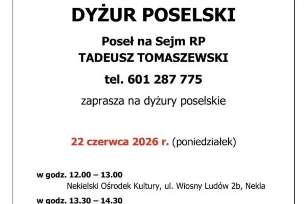 Dyżur poselski posła Tadeusza Tomaszewskiego w gminie Kołaczkowo