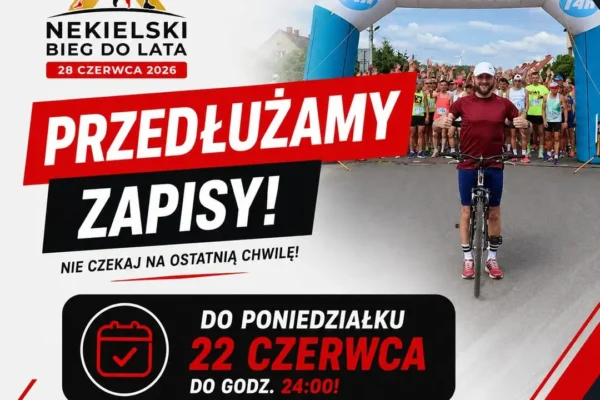 Przedłużono zapisy do X Nekielskiego Biegu do Lata – nowy termin do 22 czerwca