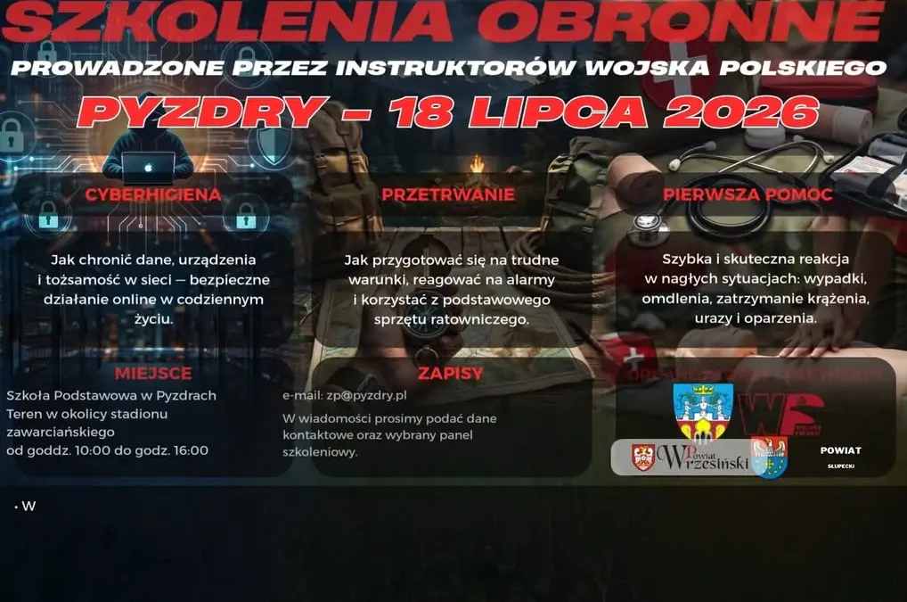 Gmina Pyzdry organizuje unikalne szkolenia z zakresu bezpieczeństwa i sytuacji kryzysowych
