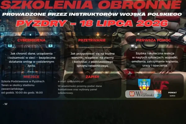Gmina Pyzdry organizuje unikalne szkolenia z zakresu bezpieczeństwa i sytuacji kryzysowych