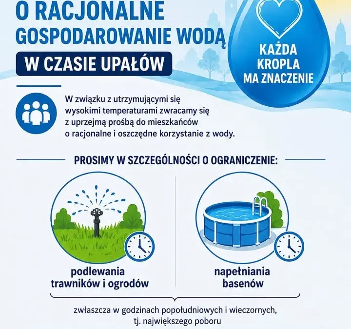 Upały w Kołaczkowie: apel o oszczędzanie wody