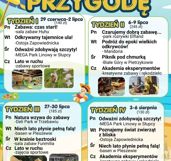 Wakacyjna Przygoda w Pyzdrach – zapisy na wyjazdy dla dzieci