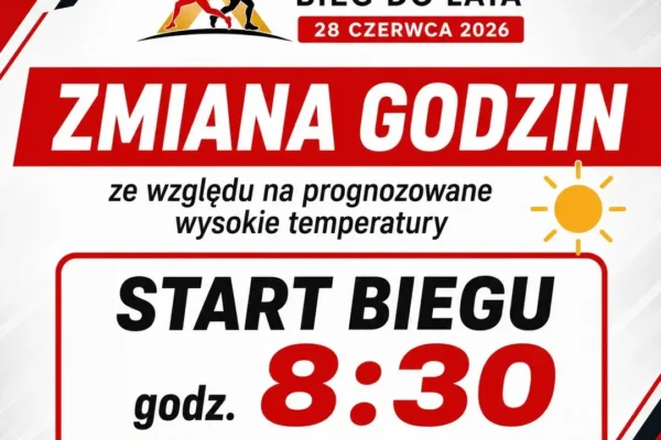 X Nekielski Bieg do Lata – zmiana godzin startu z powodu upałów
