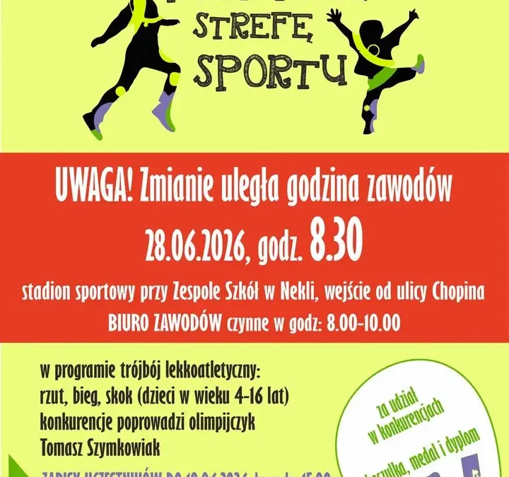Upały zmieniają harmonogram Powiatowej Strefy Sportu w Nekli