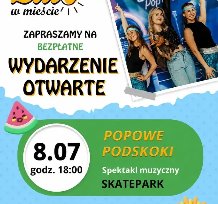 Popowe Podskoki w Nekli – muzyczne otwarcie wakacji w skateparku