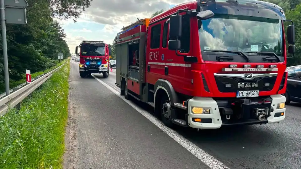 Wypadek na DK92 w Nekli – interwencja strażaków i ZRM