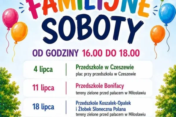 Familijna Sobota z Przedszkolem Bonifacy w Miłosławiu już dziś!