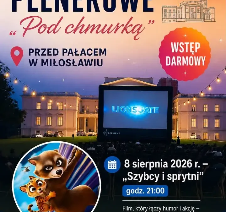 Kino plenerowe w Miłosławiu: film „Szybcy i sprytni” 8 sierpnia