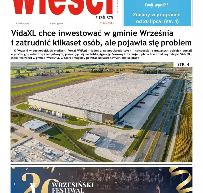 VidaXL planuje rozbudowę fabryki we Wrześni – ma powstać kilkaset nowych miejsc pracy