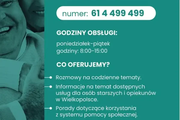 Wielkopolska Infolinia Wsparcia dla Seniorów i Opiekunów – bezpłatna pomoc