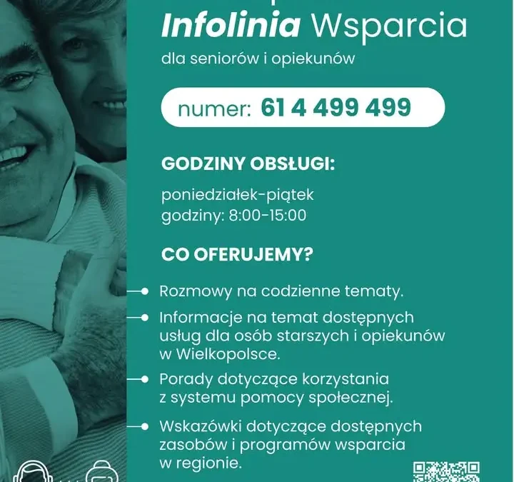 Wielkopolska Infolinia Wsparcia dla Seniorów i Opiekunów – bezpłatna pomoc