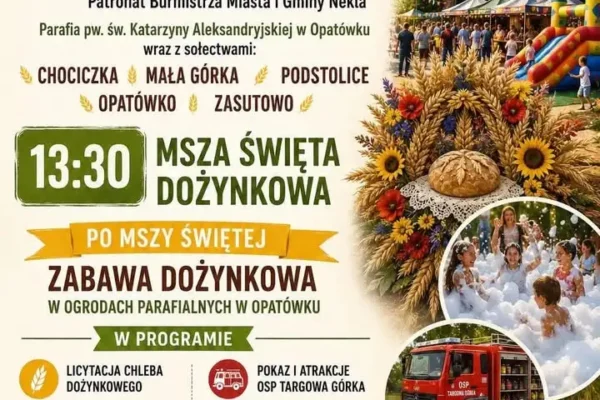 Dożynki sołecko-parafialne w Opatówku już 15 sierpnia
