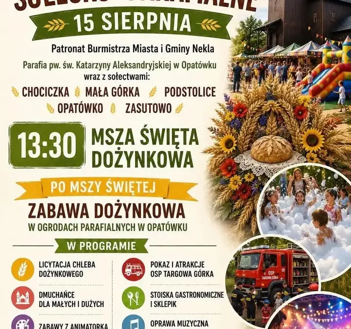 Dożynki sołecko-parafialne w Opatówku już 15 sierpnia