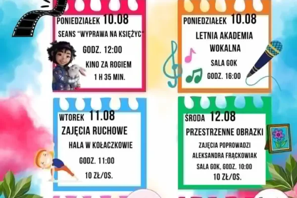 Wielki finał „Wakacji z GOK” – ostatni tydzień pełen atrakcji