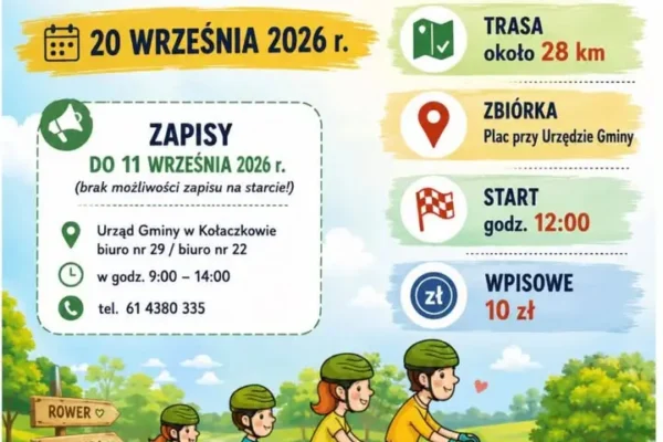 Rodzinny Rajd Rowerowy w Kołaczkowie – zapisy trwają do 11 września