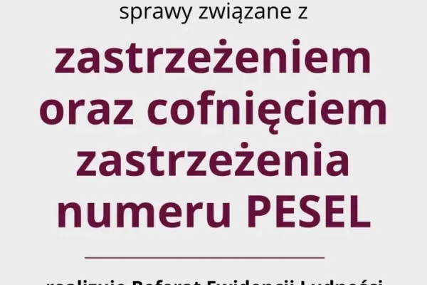 Gdzie we Wrześni załatwić zastrzeżenie numeru PESEL?