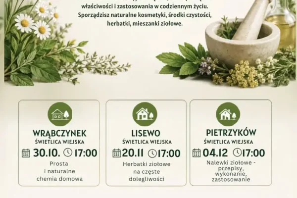 Warsztaty zielarskie i rękodzielnicze dla seniorów z gminy Pyzdry