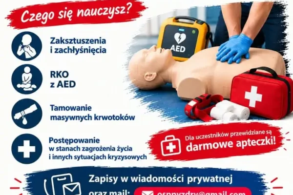 Bezpłatne szkolenie z pierwszej pomocy w Pyzdrach – zapisy trwają