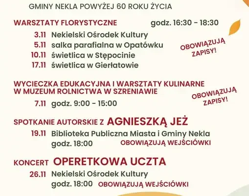 Nekla: „Seniorzy bez granic” – miesiąc kultury i integracji dla seniorów