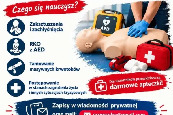 Bezpłatne szkolenie z pierwszej pomocy w Pyzdrach – 24 października