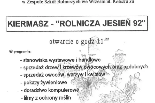 35. Targi Rolnicza Jesień we Wrześni – historia i tegoroczna edycja
